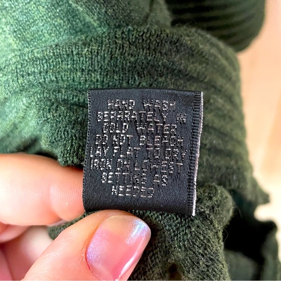 Cyrus Green Ribbed 3/4 Sleeve Drop Shoulder Sweater With Center Pleat Sz 2X - Picture 5 of 7